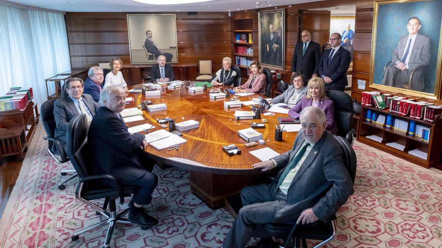 Los magistrados del Constitucional en a 24 de enero de 2023 en su primer pleno presidido por Cándido Conde-Pumpido