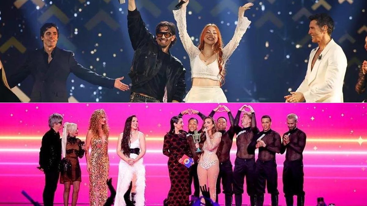 Imágenes de la proclamación de Tony Grox y Lucycalys en 2026 y de Melody en 2025