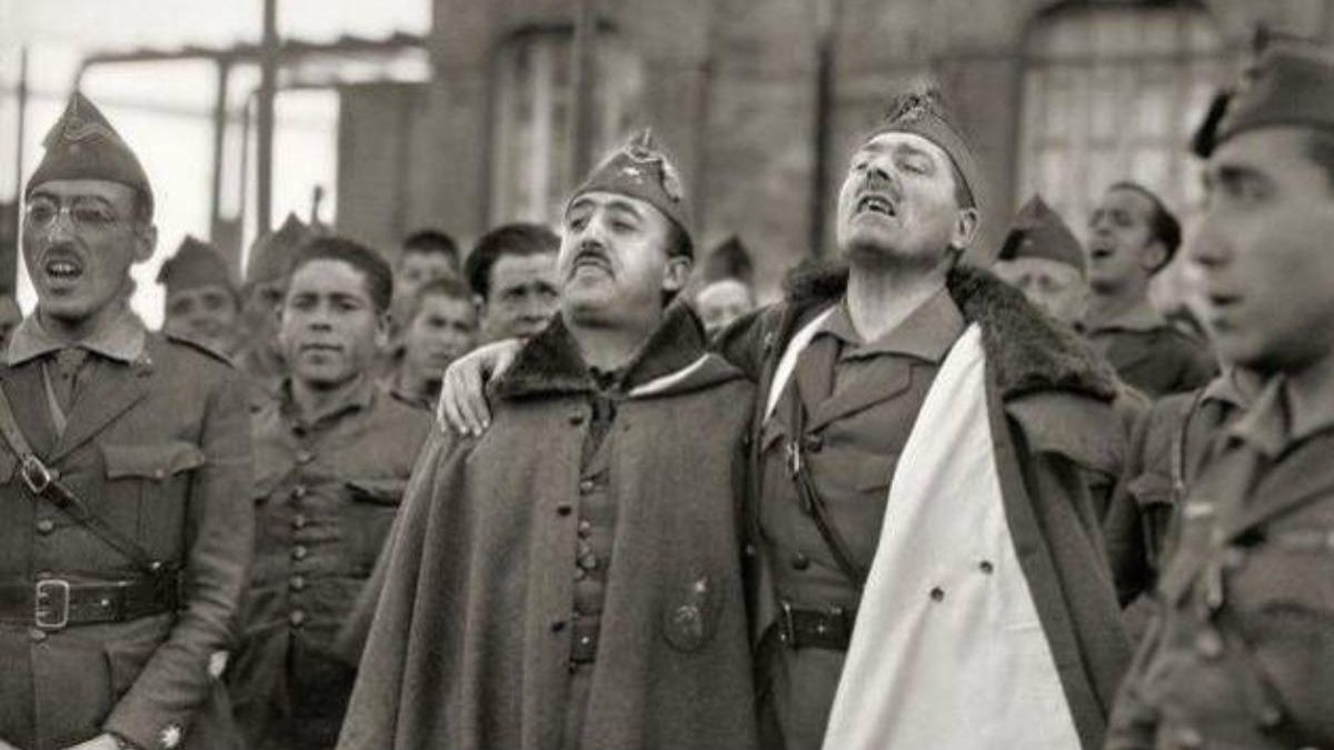 Francisco Franco y el fundador de la Legión, Millán Astray.