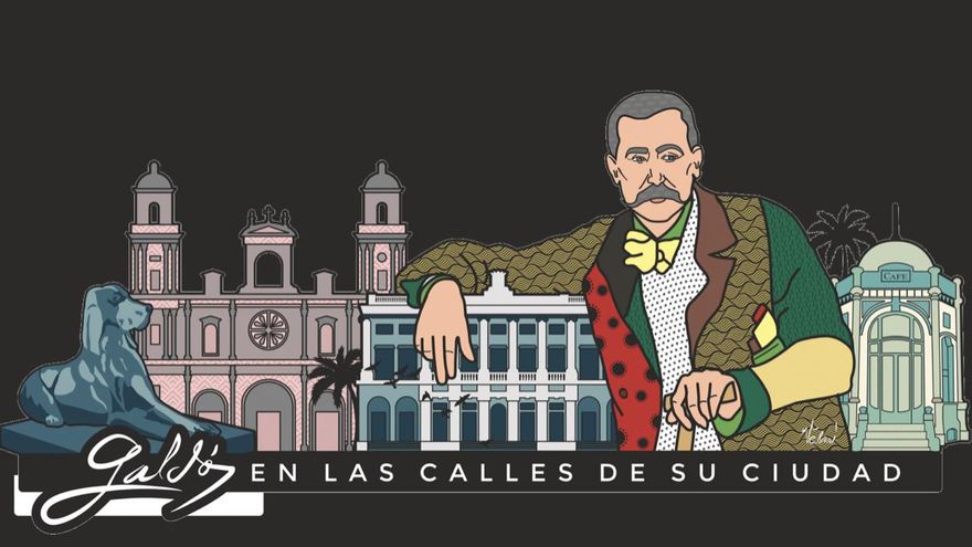Cartel 'Galdós en las calles de su ciudad', iniciativa que incluye el primer concurso gastronómico de tapas en honor del novelista en locales de Triana y Vegueta.
