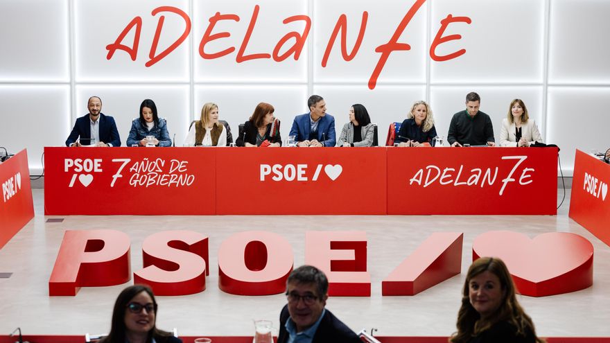 Pedro Sánchez preside una reunión de la Comisión Ejecutiva Federal del PSOE, a 17 de noviembre de 2025.
