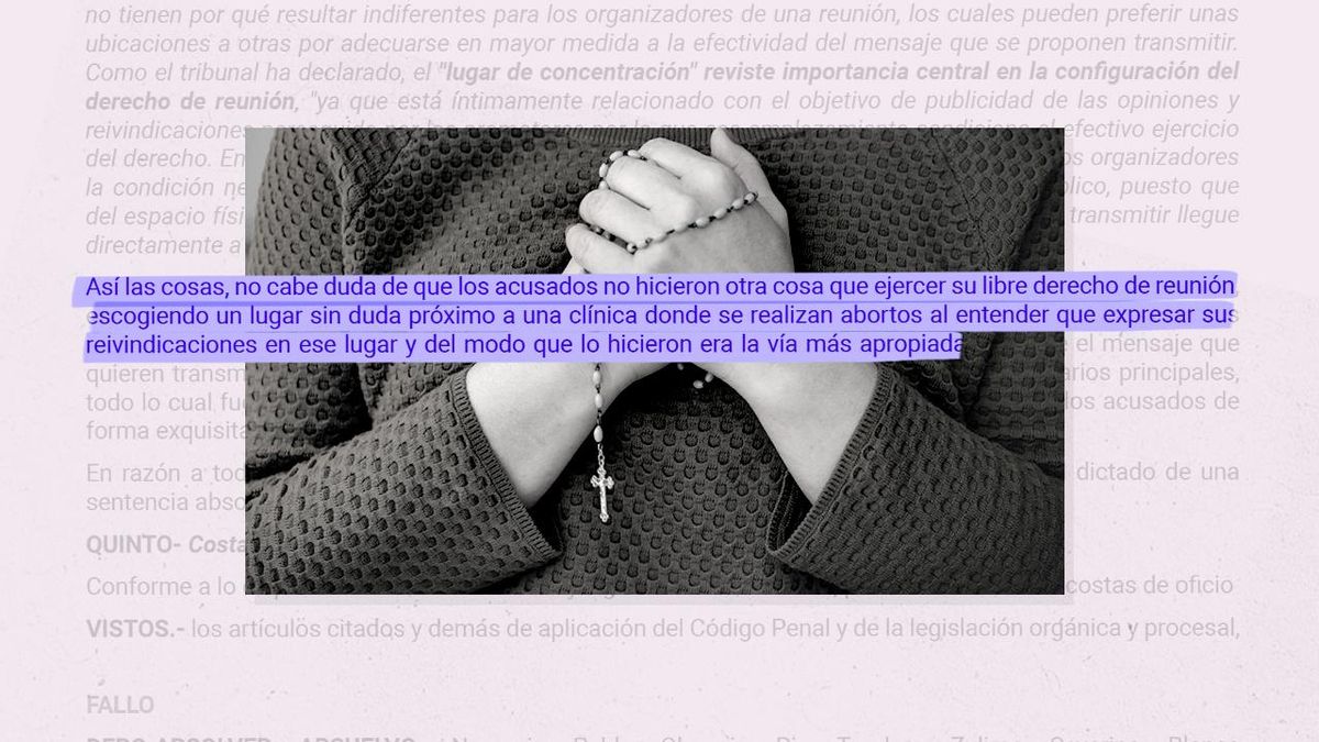 La Justicia avala que abortar entre presiones y rezos de ultracatólicos no sea delito: "Hay que perimetrar las clínicas"