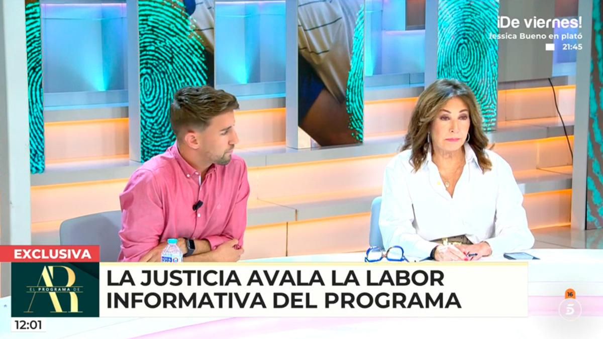Alejandro Rodíguez y Ana Rosa Quintana, en 'El programa de AR'