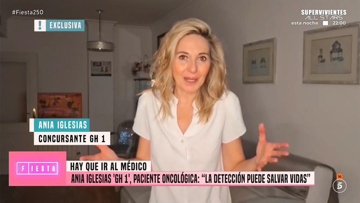 Ania Iglesias, en su reaparición en 'Fiesta'