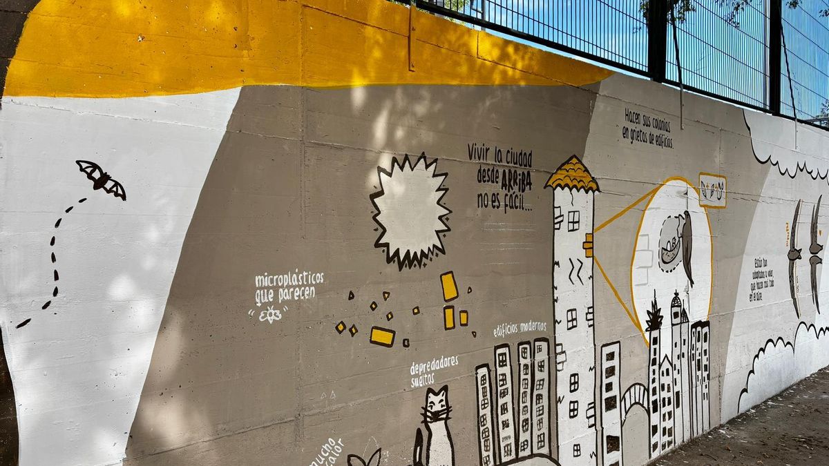 Mural didáctico en el colegio de Las Gaunas en Logroño