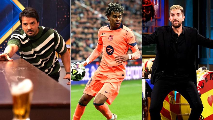 'El Hormiguero' (12.7%) lidera un access condicionado por el Barça de Champions (9.4%), que supera a 'La Revuelta' (9.3%)