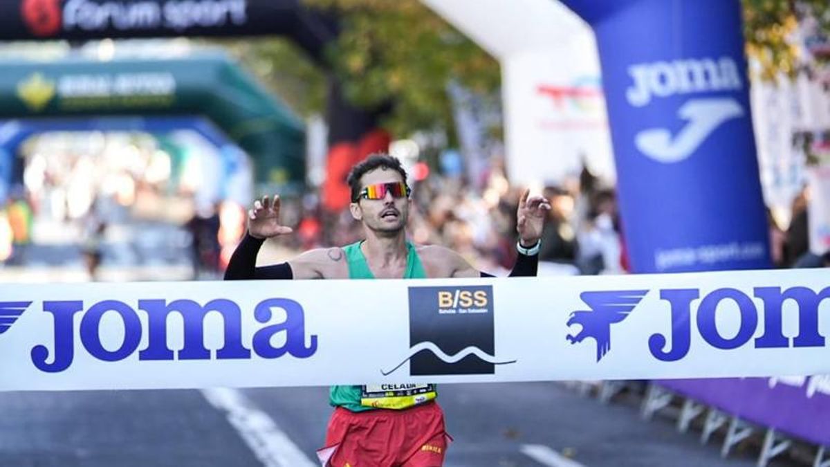 El atleta leonés Raúl Celada se impone en la Behobia-San Sebastián