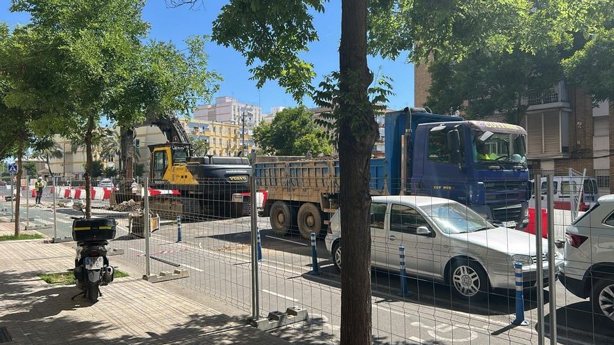 Obras del Metro en la Macarena