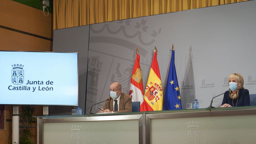 El vicepresidente de la Junta de Castilla y León, Francisco Igea, y la consejera de Sanidad, Verónica Casado, este miércoles.