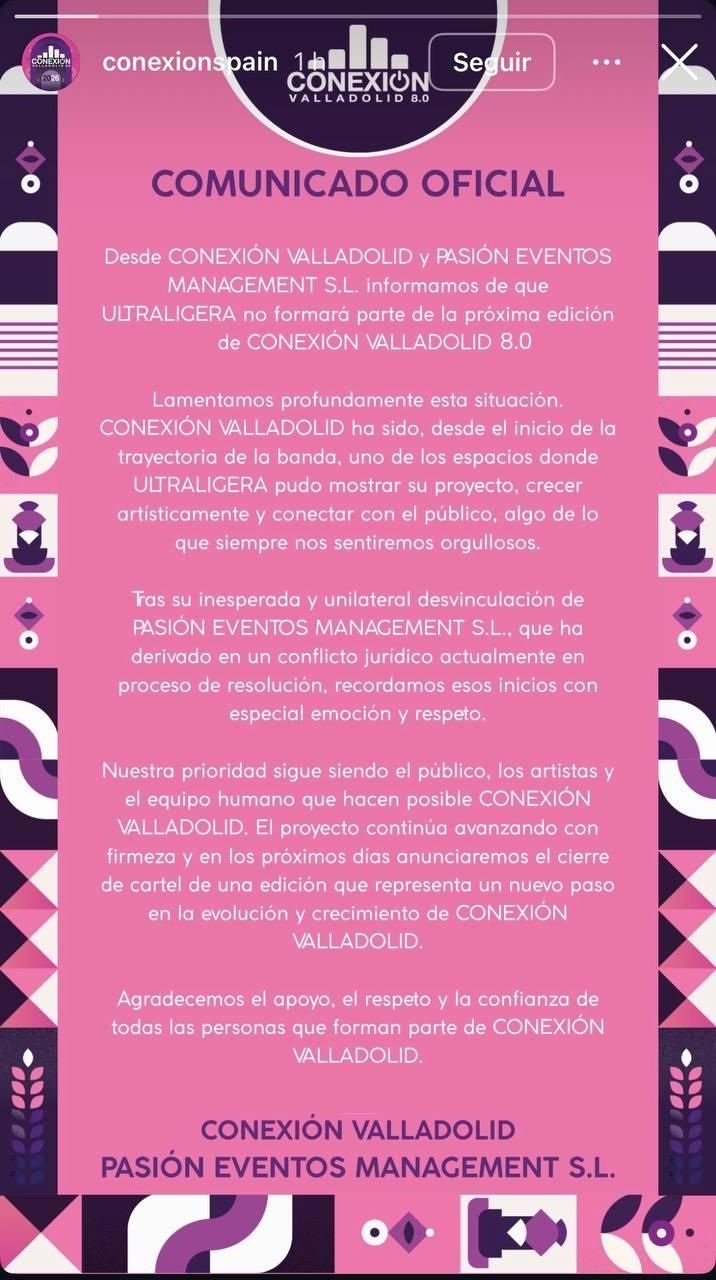 Comunicado de Conexión Valladolid