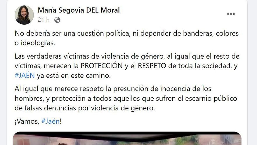 El PSOE exige el cese de la edil de Igualdad de Jaén por "calcar" los postulados de Vox sobre la violencia machista