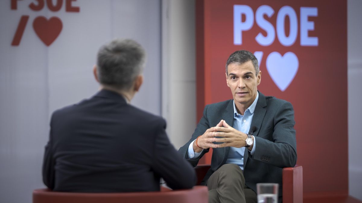 Pedro Sánchez, en un momento de la entrevista.