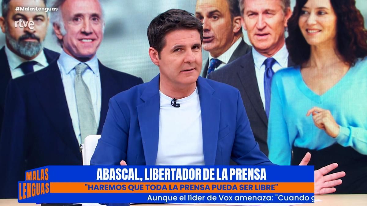 Cintora saca la hemeroteca de Abascal por prometer una "prensa libre": "También dice que cerrará 'Malas lenguas'"