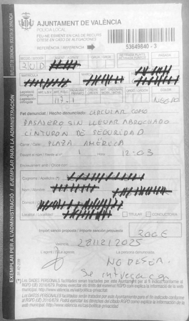 El butlletí de denúncia anonimitzat.