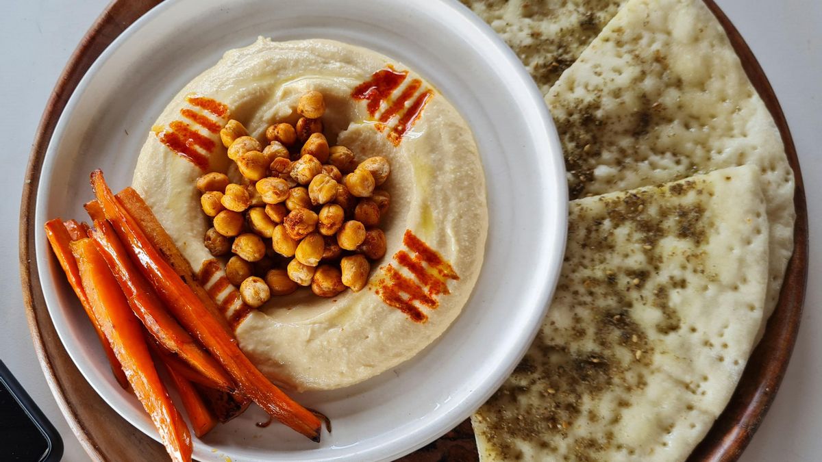 Humus con garbanzos.