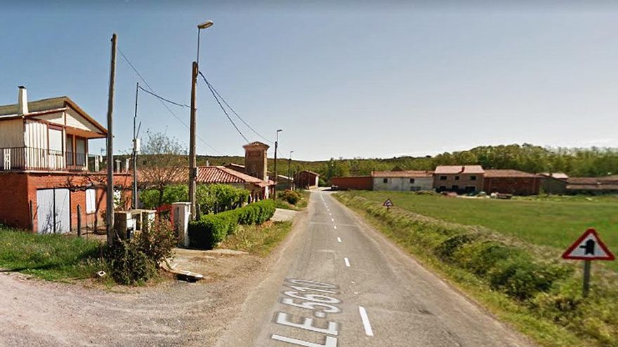 La localidad de Represa del Condado con la LE-5610 a su paso. // Google Street Wiew