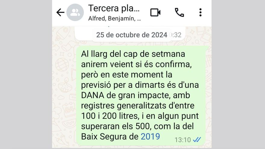 La dirección de À Punt ya preveía una "dana de gran impacto" cuatro días antes de la catástrofe que dejó 230 fallecidos