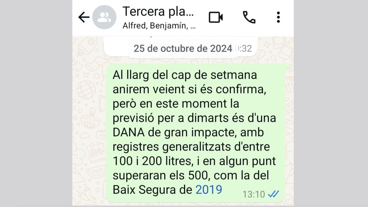 La dirección de À Punt ya preveía una "dana de gran impacto" cuatro días antes de la catástrofe que dejó 230 fallecidos