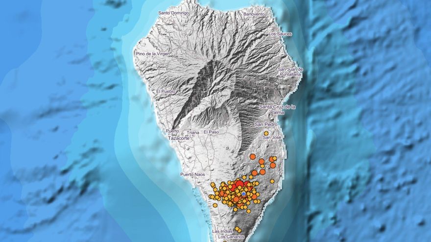 Terremotos registrados en los últimos tres días en La Palma