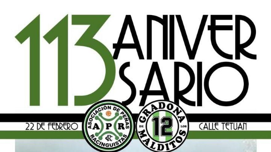 Cartel de los actos programados este domingo 22 por el 113 aniversario del Racing de Santander