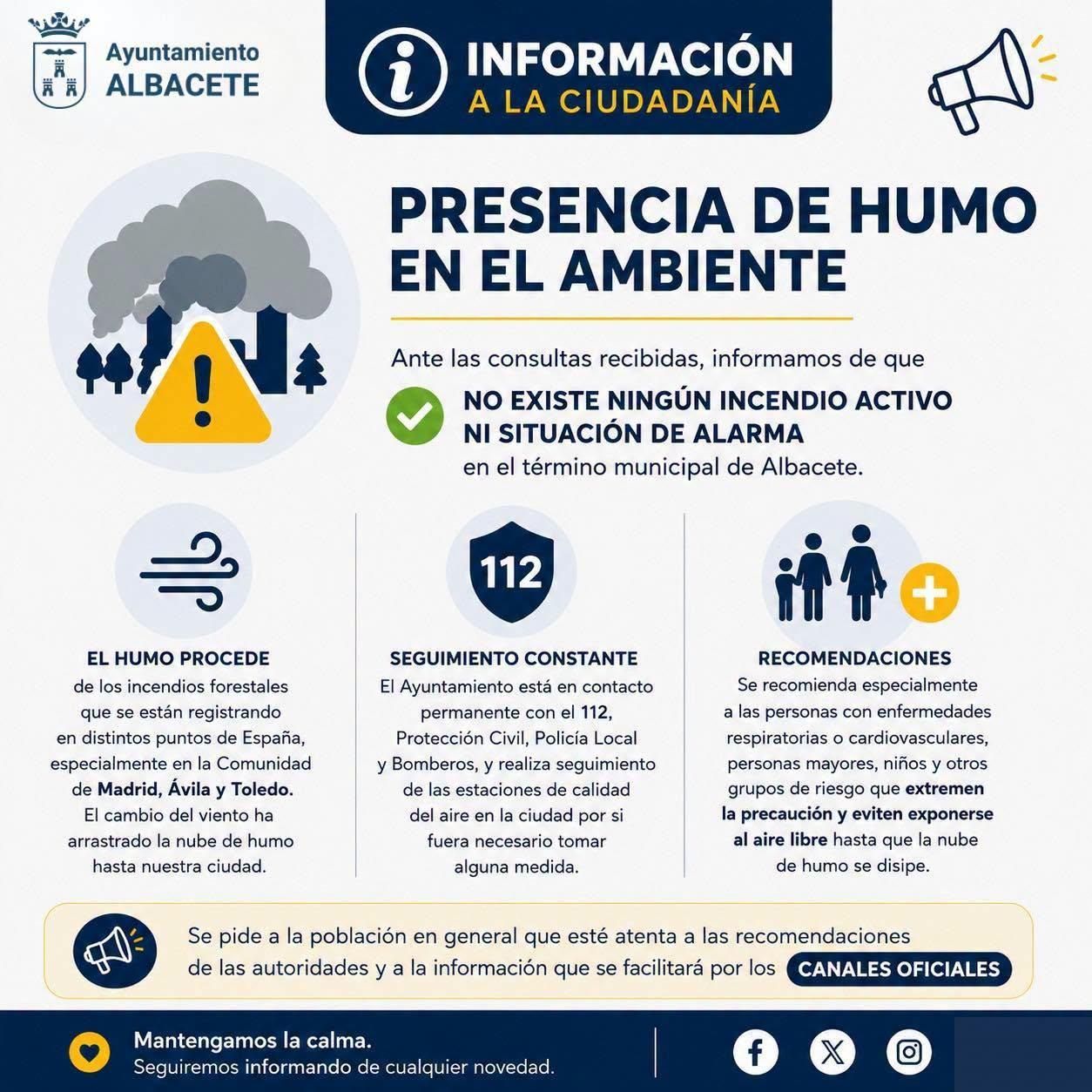 Información a la ciudadanía sobre la calidad del aire en Albacete