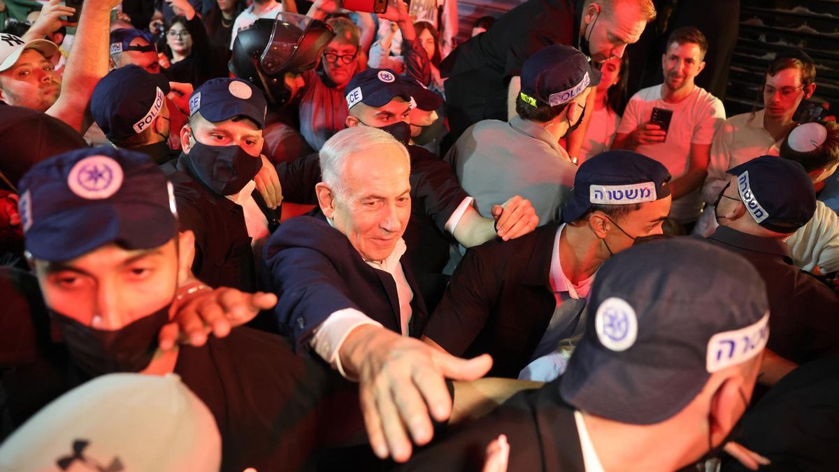 Netanyahu, durante un acto de campaña celebrado el pasado 22 de octubre en un mercado de Jerusalén.