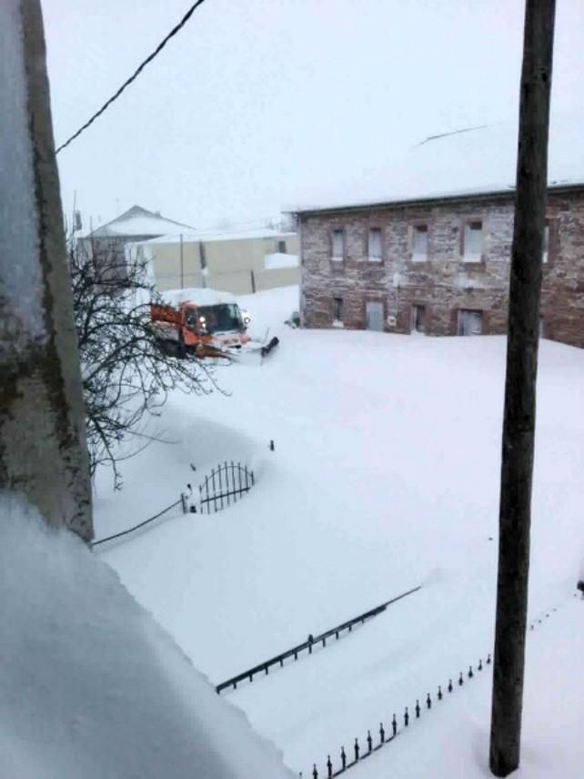 Nevada en La Majúa, en la comarca de Babia. Foto: Vicente Marcello