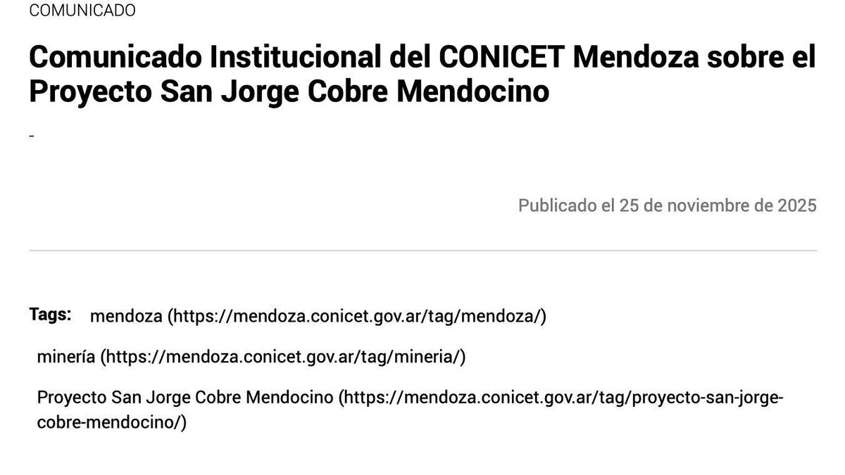 El documento crítico del CONICET fue anulado de la web institucional.