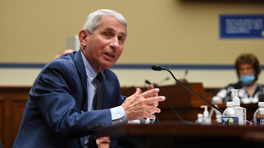 El principal epidemiólogo de EE.UU., Anthony Fauci, durante una intervención en el Congreso estadounidense, este 31 de julio de 2020. EFE/Kevin Dietsch