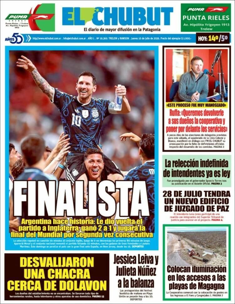 Hermosa mañana, ¿verdad? La Selección Argentina lo hizo otra vez: las tapas de los diarios se rinden ante la Scaloneta finalista