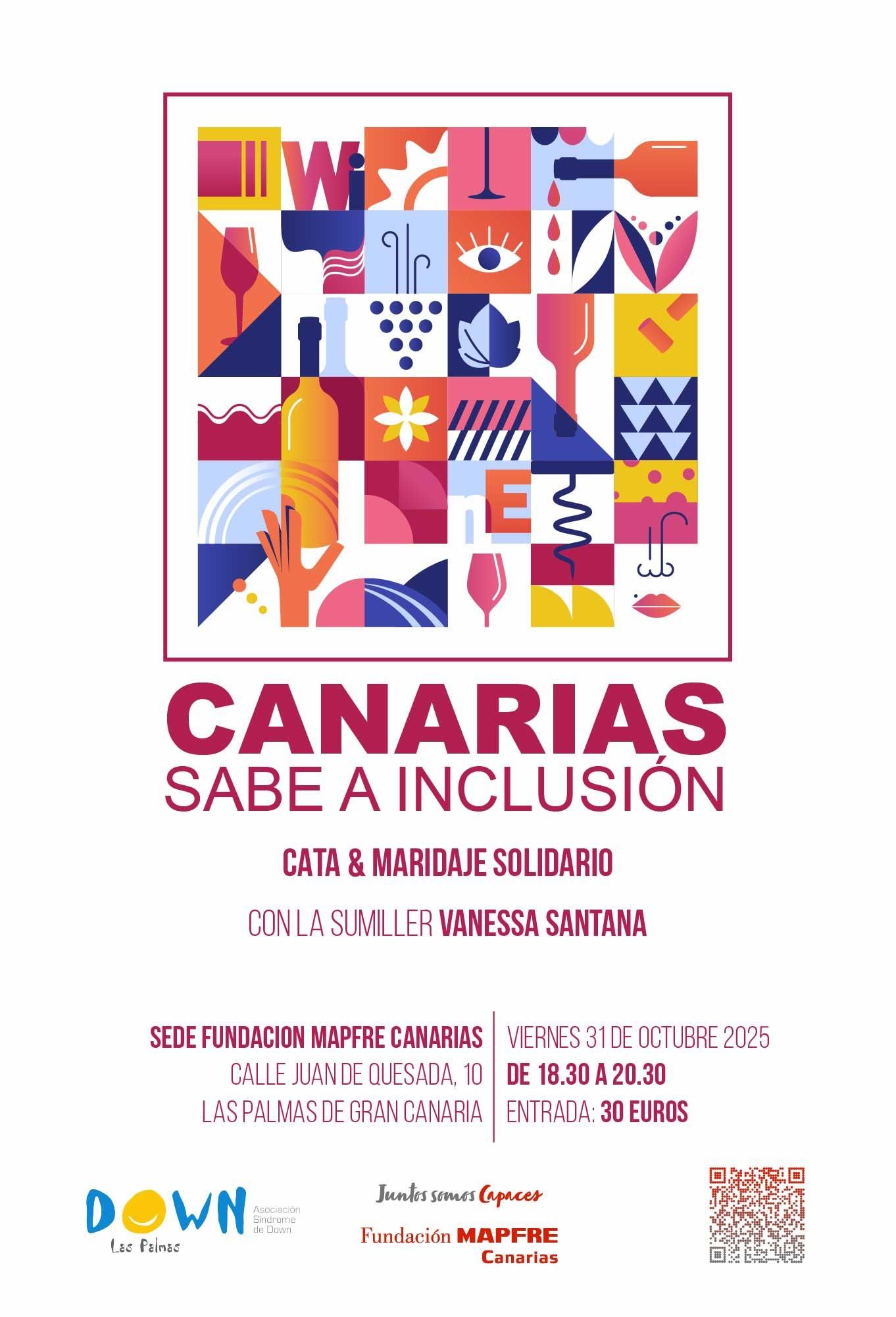 Cartel del acto solidario 'Canarias Sabe a Inclusión' de Fundación Mapfre.