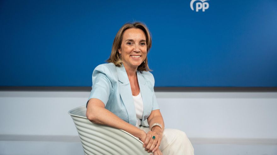 Archivo - La vicesecretaria de Regeneración Institucional del PP, Cuca Gamarra, durante una entrevista concedida a Europa Press en Madrid.