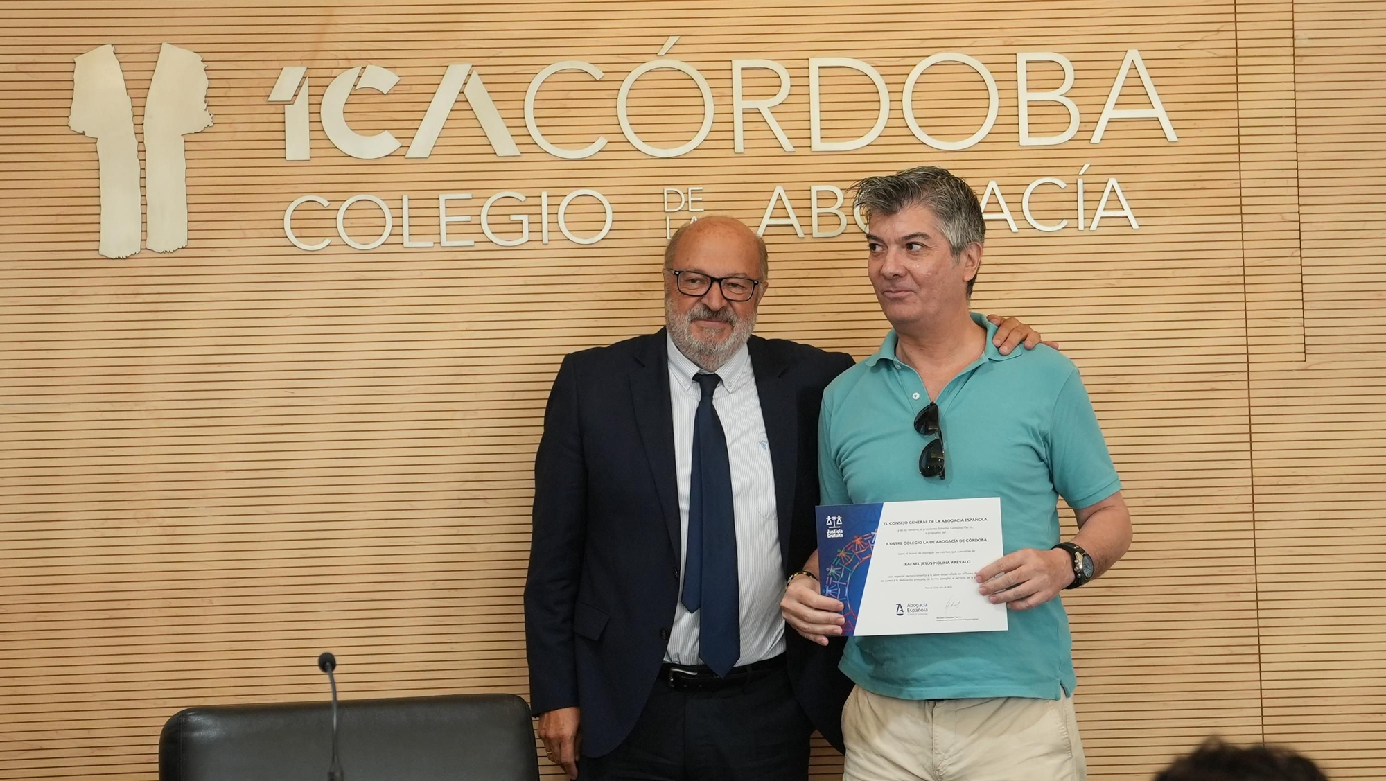 Acto institucional del Colegio de la Abogacía de Córdoba con motivo del Día de la Justicia Gratuita