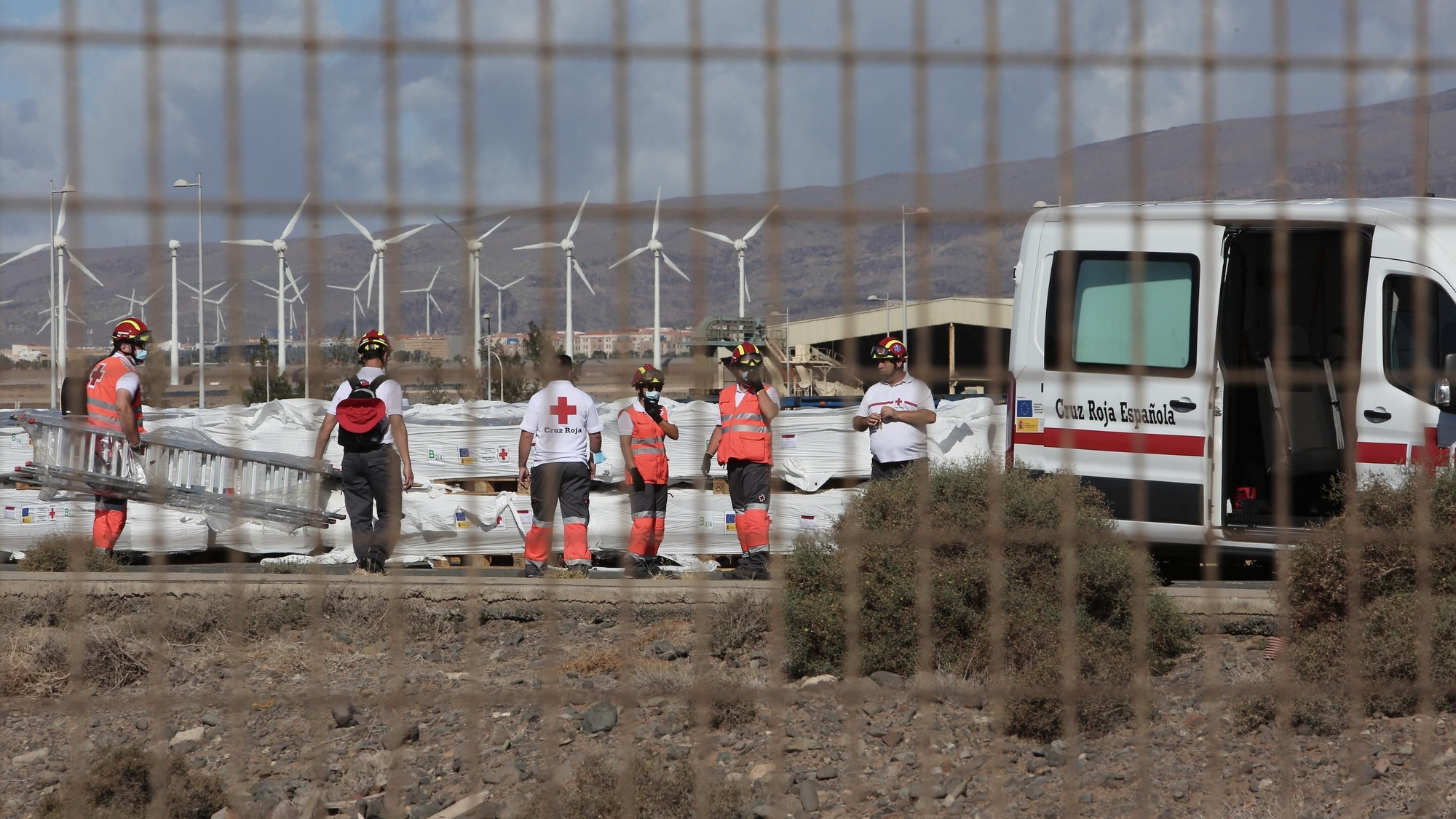 El campamento para migrantes que montan el Ejército y Cruz Roja