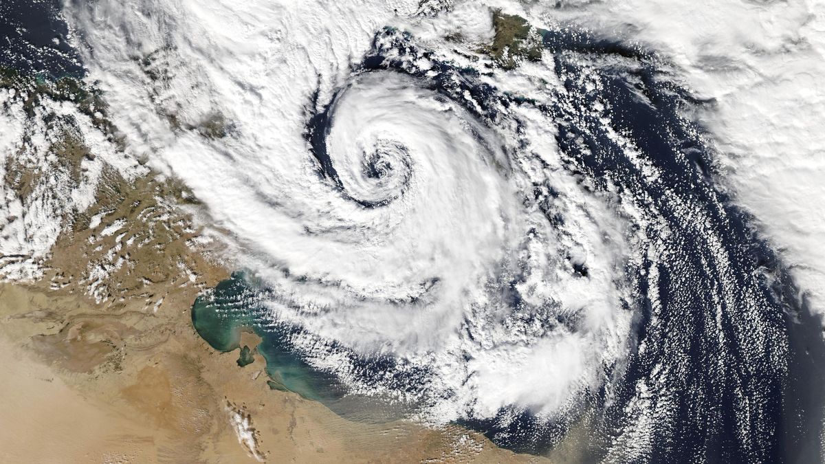 El ciclón tropical del Mediterráneo Qendresa, en noviembre de 2014.