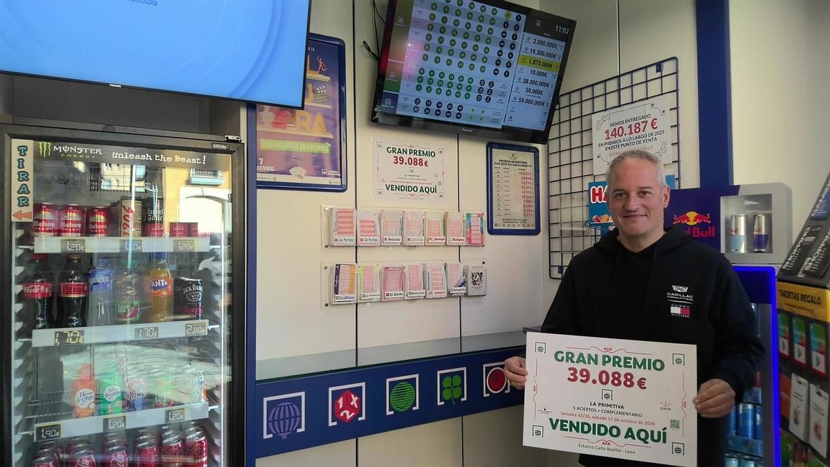 La Primitiva deja un premio de más de 39.000 euros en pleno centro de León