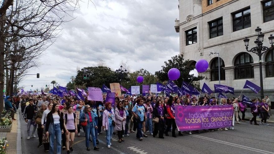 La manifestación por el 8 de marzo en Santander