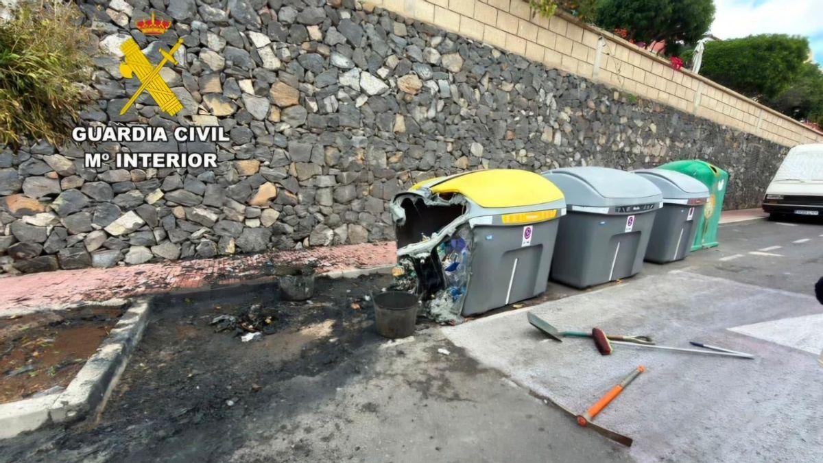 Detenido un hombre por cinco incendios en Tenerife con daños de más de 56.000 euros