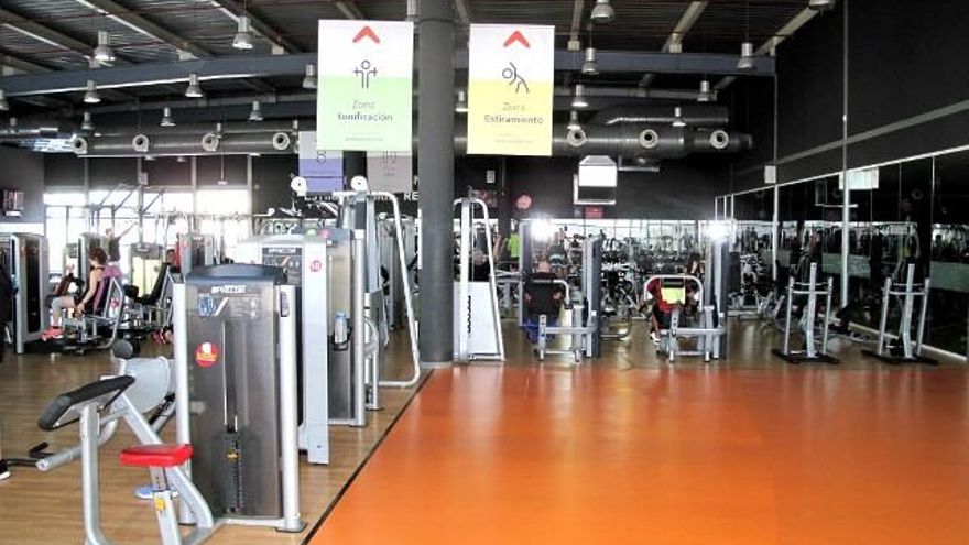 Sala de entrenamiento, stretching y peso libre en Altafit León.