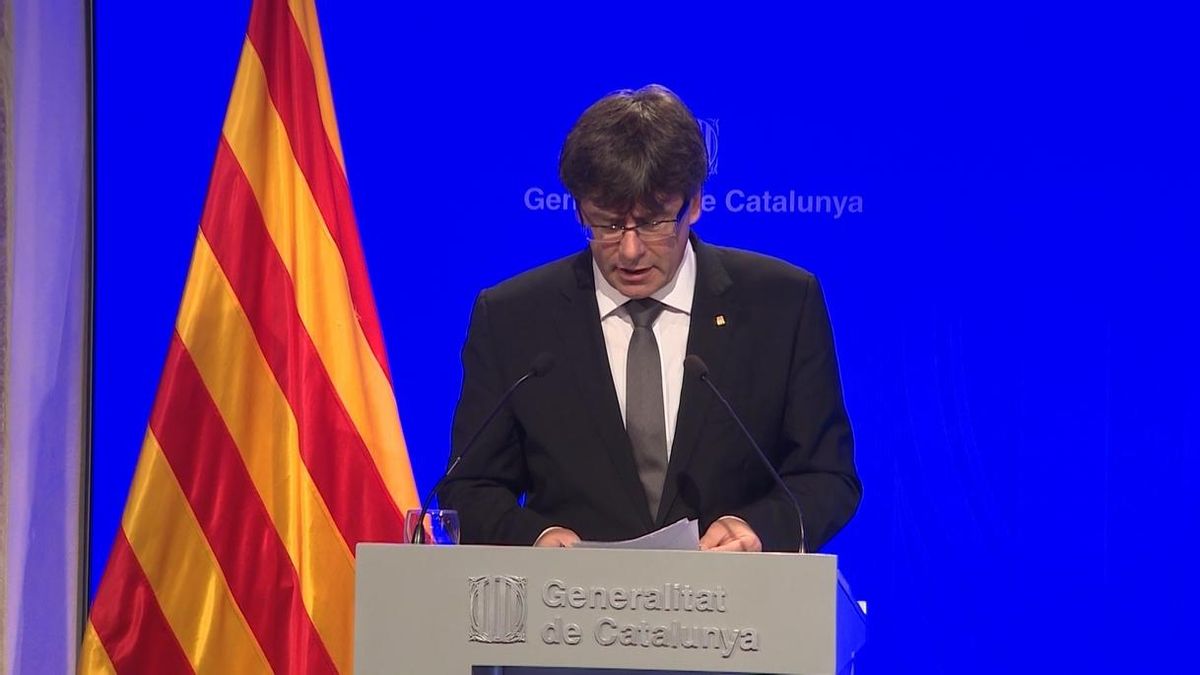 El presidente de la Generalitat, Carles Puigdemont