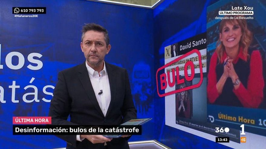 Javier Ruiz desmiente en RTVE el bulo de los "agitadores" contra Lourdes Maldonado: "Se está manipulando"