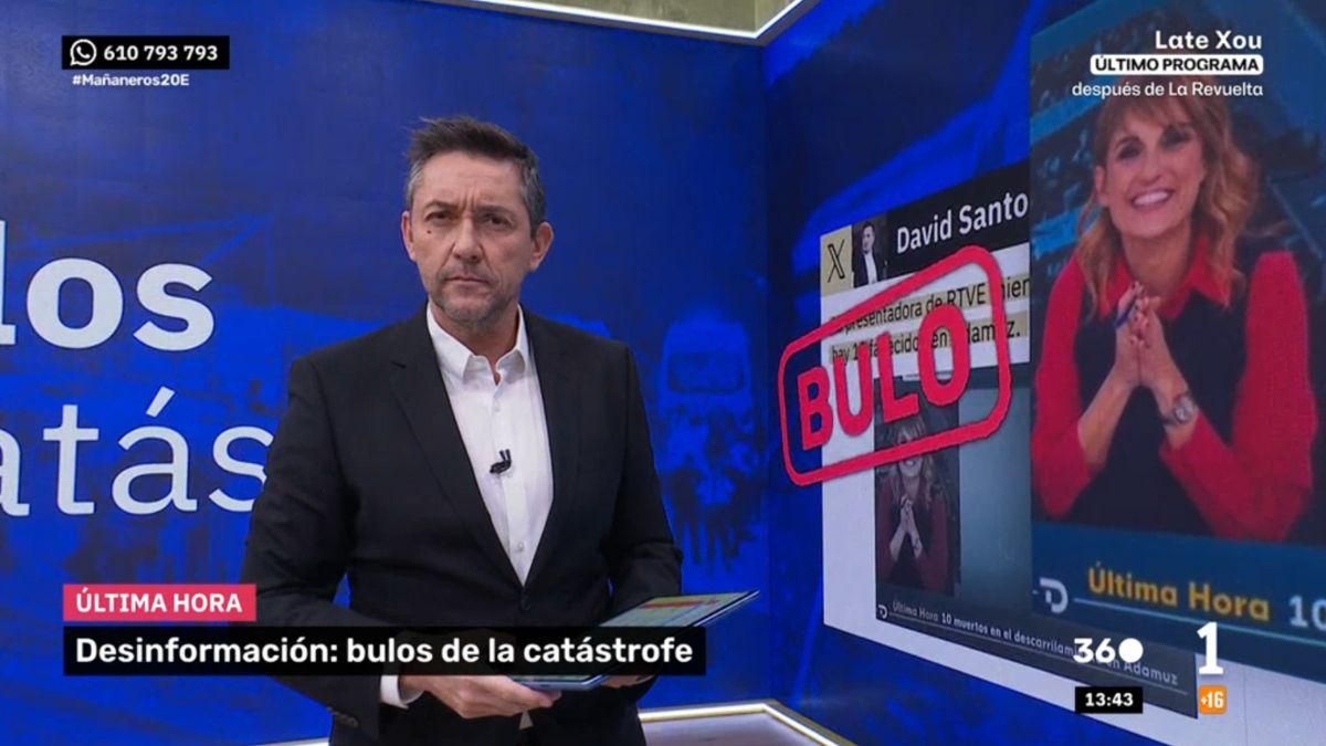 Javier Ruiz desmiente en RTVE el bulo de los "agitadores" contra Lourdes Maldonado: "Se está manipulando"