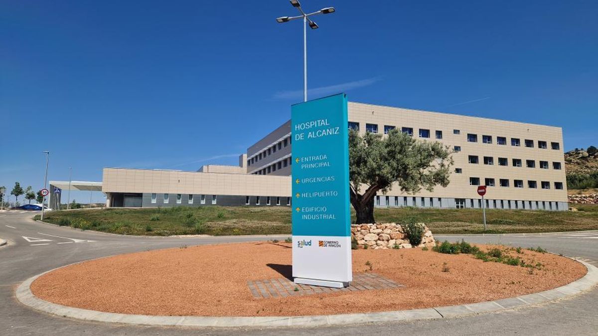 Zona exterior del nuevo hospital de Alcañiz
