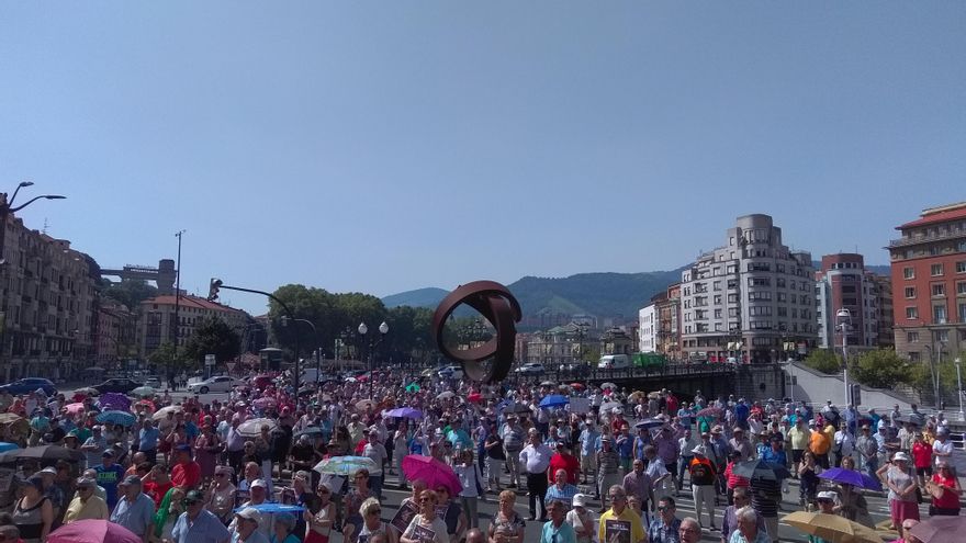 Lunes, en Bilbao, es sinónimo de lucha por las pensiones