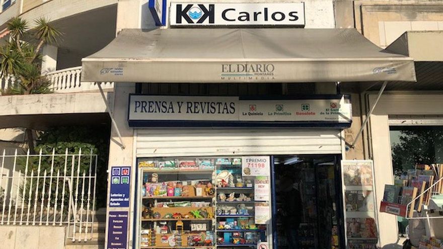 Despacho de la calle Gregorio Marañón de Santander que ha vendido cinco décimos del quinto premio de la Lotería de Navidad.