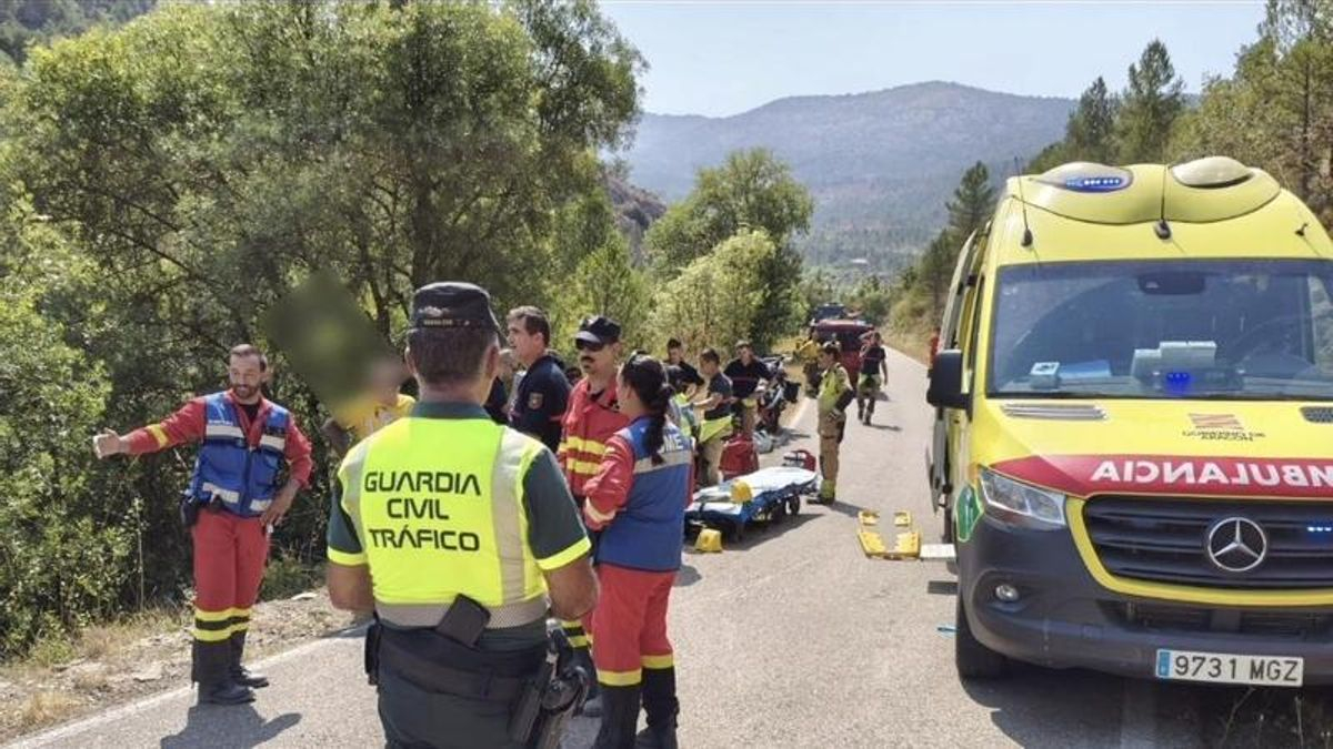 Herido grave el conductor de una moto en un choque contra un todoterreno de la UME en Caldearenas (Huesca)