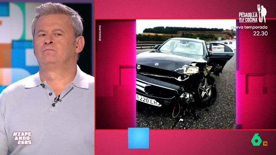 Miki Nadal tranquiliza tras sufrir un accidente de coche cuando iba al FesTVal de Vitoria