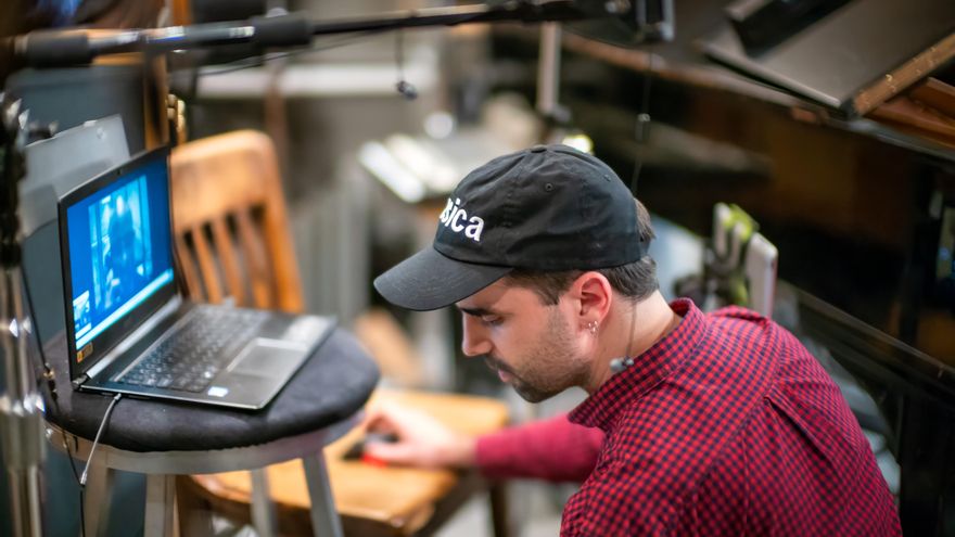 Grabación del disco con Keith LaMar por videollamada.