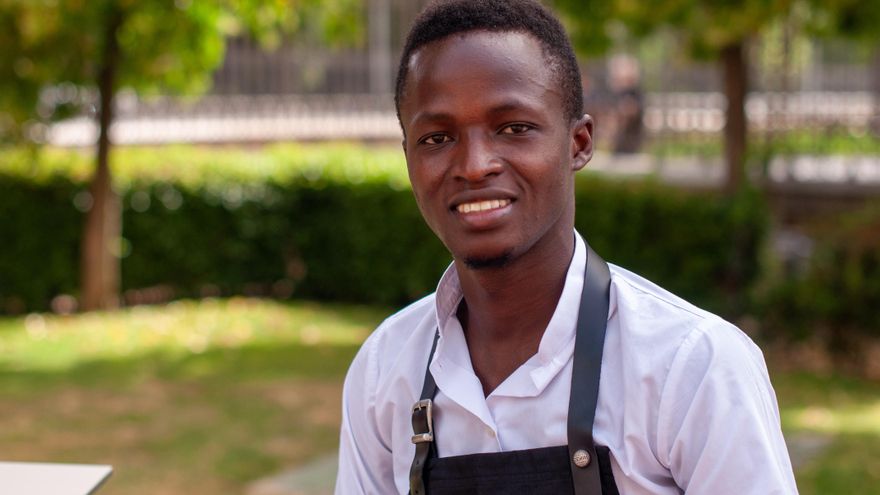 Mohamed Sané, durante la presentación de la terraza de Casa Árabe.