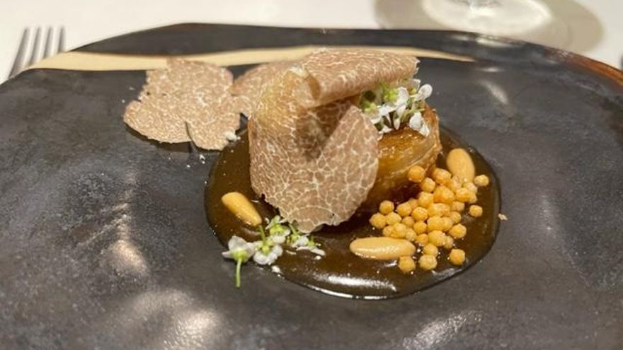 Caracola de apio, toffee y trufa